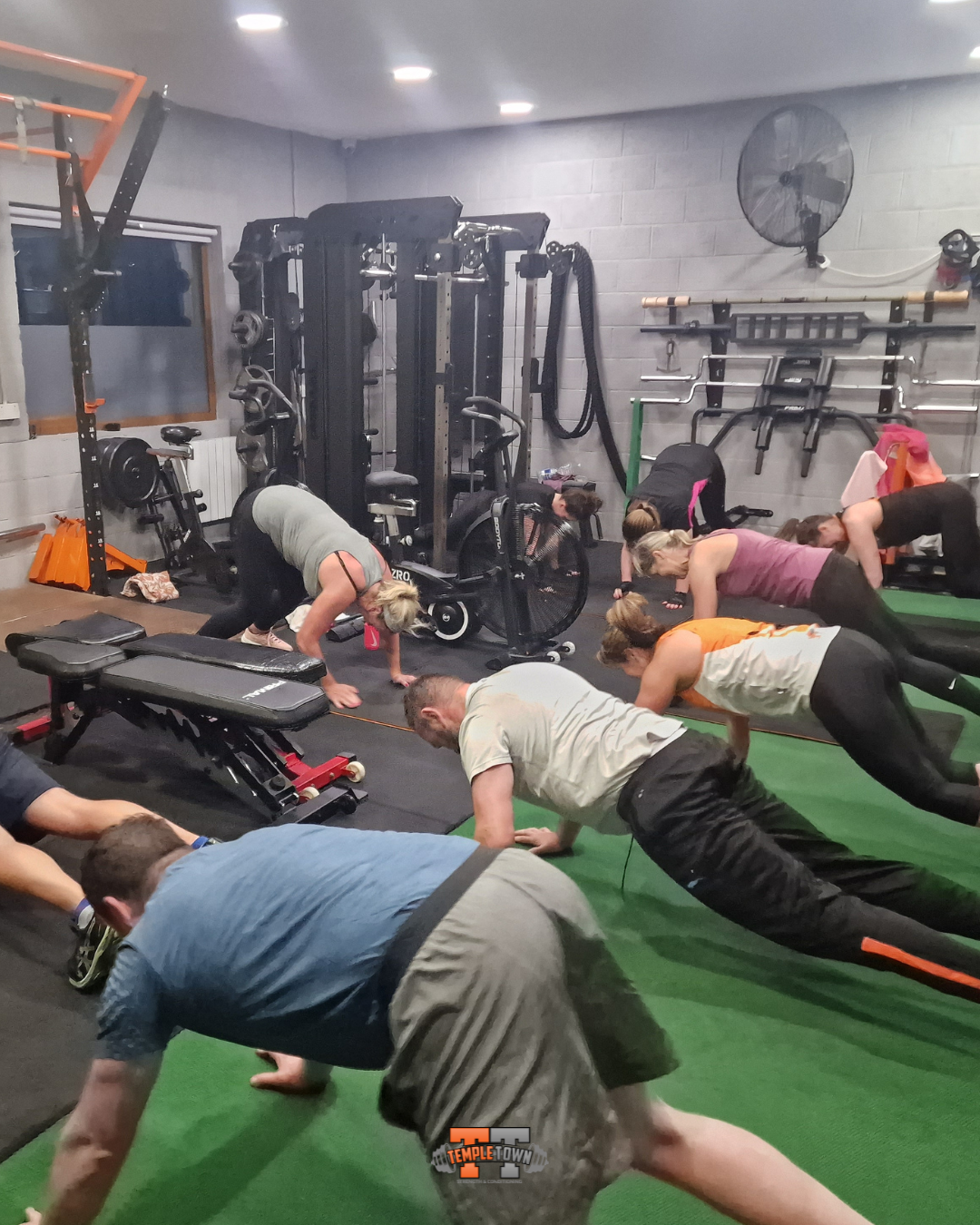 Former rugby player strength training at Templetown Strength & Conditioning in Carlingford, Co. Louth"